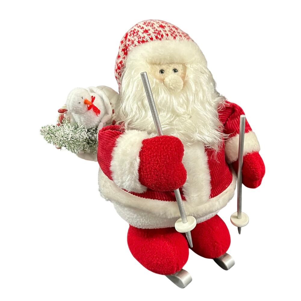 Fabric 13" Skating Santa for Costco